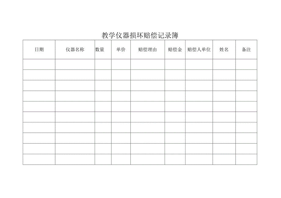 实验室教学仪器各种记录表.docx_第3页