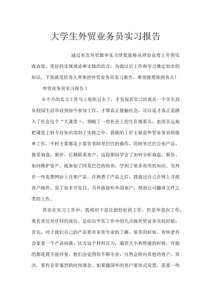 大学生外贸业务员实习报告.docx