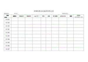 多媒体教室设备排查登记表.docx