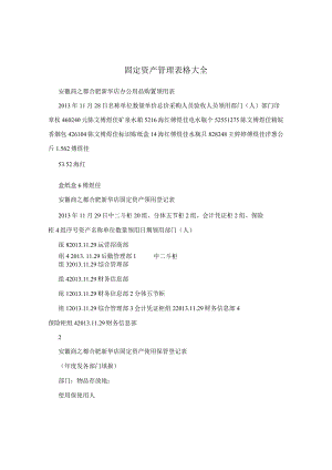 固定资产管理表格大全.docx