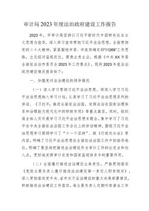 审计局2023年度法治政府建设工作报告.docx