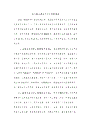 厕所革命典型汇报材料供借鉴.docx