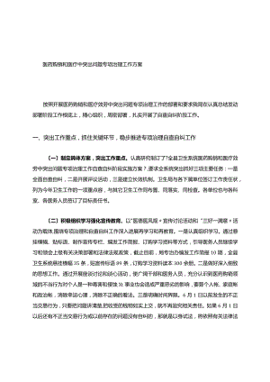 医疗服务中突出问题专项整治工作自查自纠情况汇报.docx