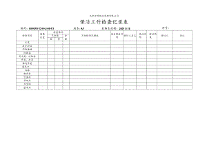 北京万科物业管理有限公司保洁工作检查记录表.docx
