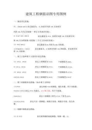 建筑工程中用于识别钢筋的专用图例.docx