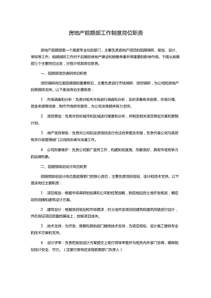 房地产前期部工作制度岗位职责1500字.docx