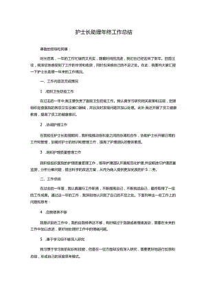 护士长助理年终工作总结.docx