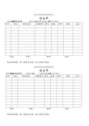 北京万科物业管理有限公司进仓单.docx