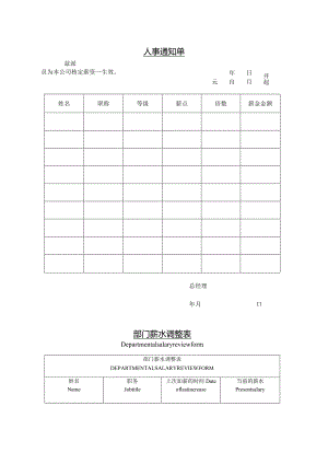 公司企业人事通知单.docx
