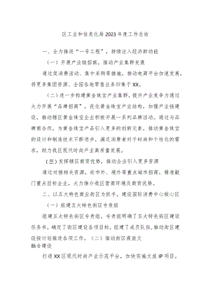 区工业和信息化局2023年度工作总结.docx