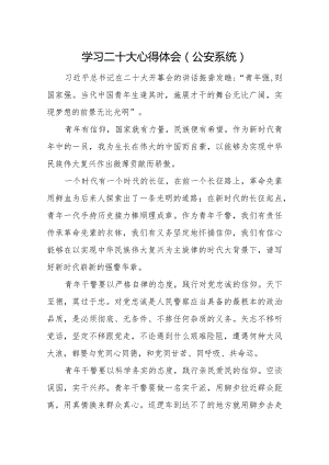 学习二十大心得体会5篇（公安系统）.docx