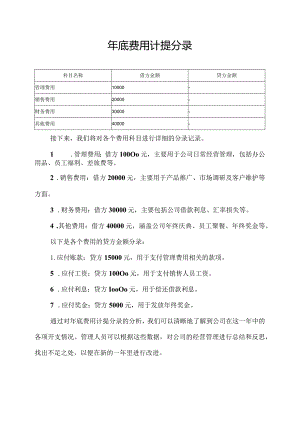 年底费用计提分录.docx