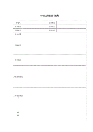 外出培训审批表.docx
