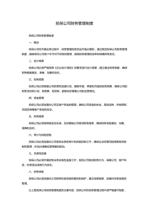 担保公司财务管理制度.docx