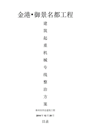 建筑工程起重机械专项整治方案.docx