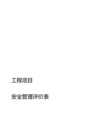 工程项目安全管理评价表格模板.docx