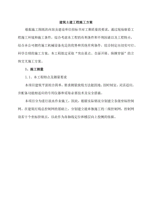 建筑土建工程施工方案.docx