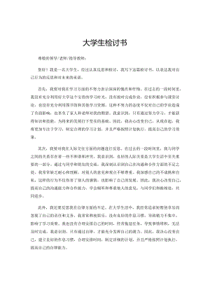 大学生检讨书.docx
