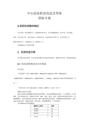 医院机房改造与等保.docx