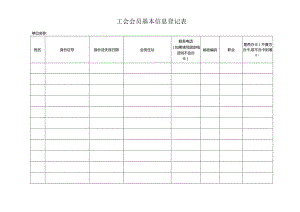 工会会员基本信息登记表.docx