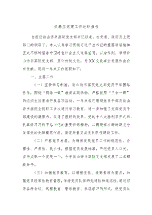 抓基层党建工作述职报告参考.docx