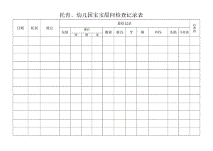 托育、幼儿园宝宝晨间检查记录表.docx