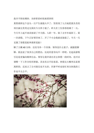 我并不惧怕裸辞该辞职的时候就要辞职.docx