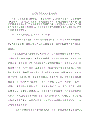 公司纪委作风纪律整治总结.docx
