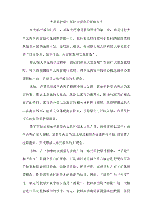 大单元教学中抓取大观念的正确方法.docx