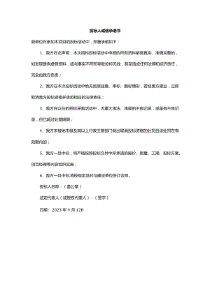 投标人诚信承诺书.docx