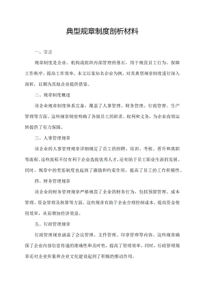 典型规章制度剖析材料.docx