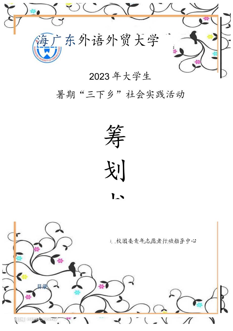 广外青志夏季乡村行动策划.docx_第1页