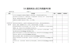医院保洁人员工作质量评价表.docx