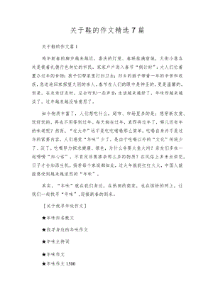 关于鞋的作文精选7篇.docx