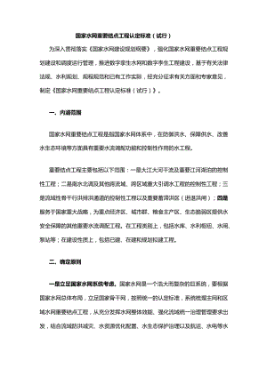 国家水网重要结点工程认定标准(试行).docx