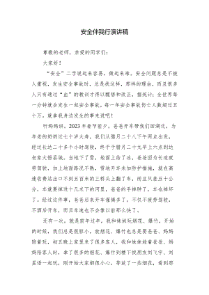 安全伴我行演讲稿.docx