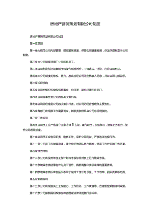 房地产营销策划有限公司制度.docx