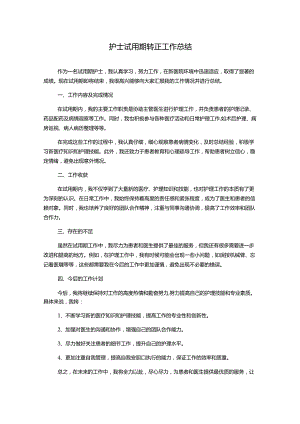 护士试用期转正工作总结.docx