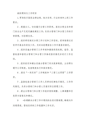 城市公共交通管理制度系列-副经理岗位职责.docx