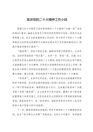 宣讲党的二十大精神工作小结.docx