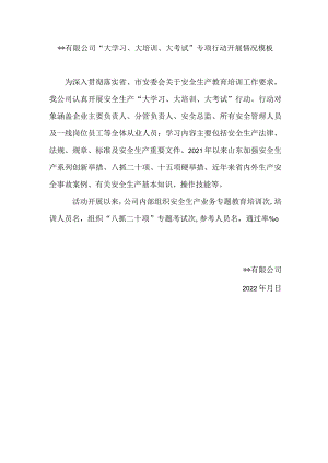 大学习、大培训、大考试方案模板.docx