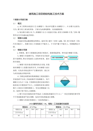 建筑施工项目钢结构施工技术方案.docx