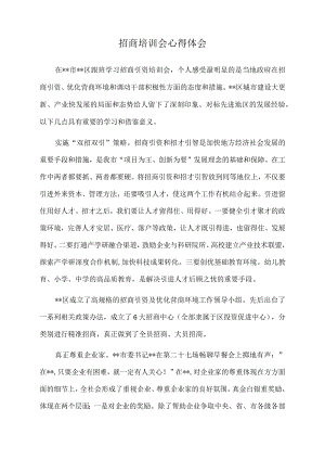 2022年招商培训会心得体会.docx