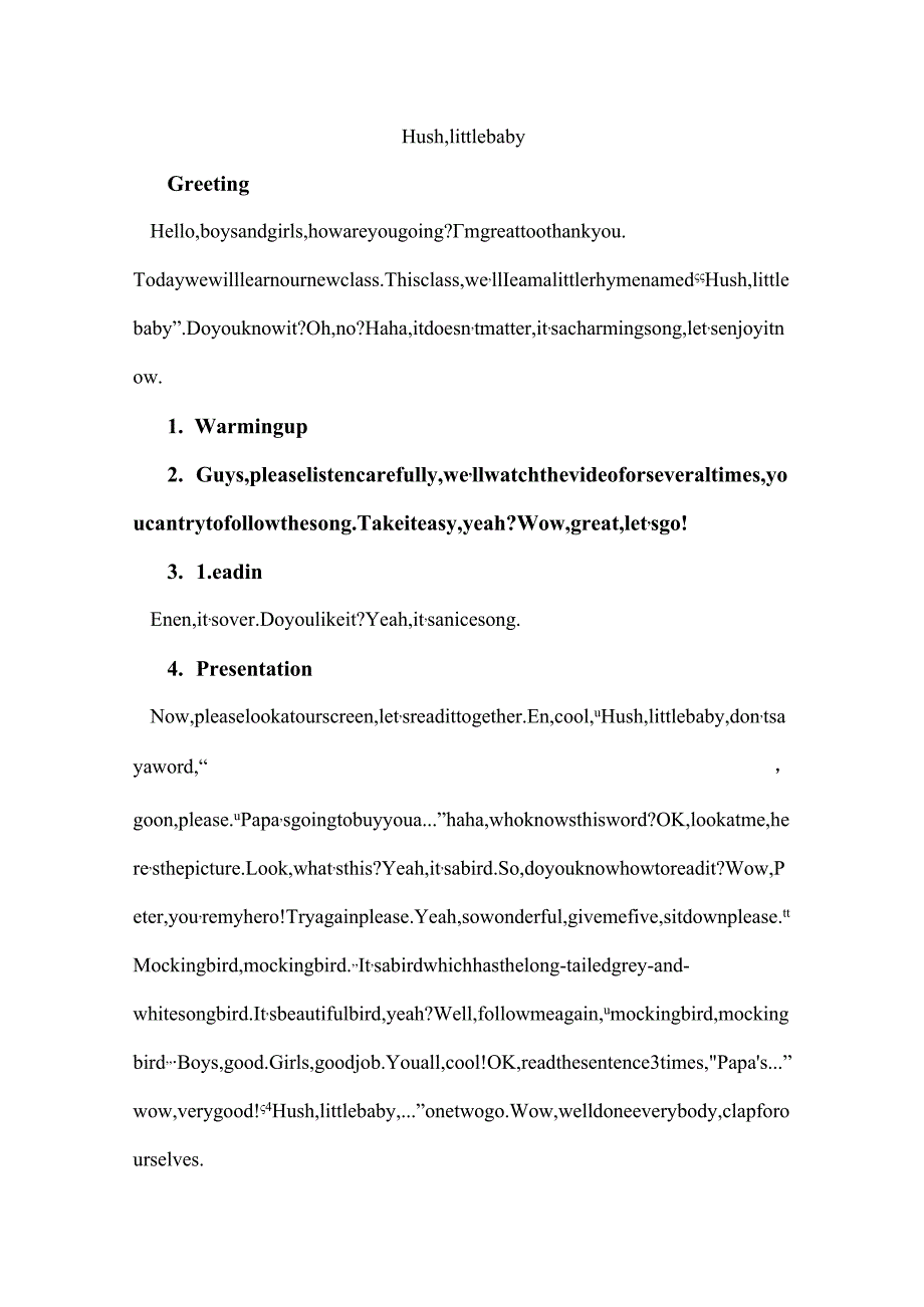 1-小学-Hush,littlebaby逐字稿.docx_第1页