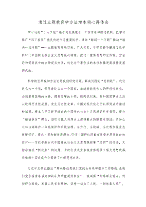 通过主题教育学方法增本领心得体会.docx