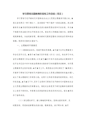 学习贯彻主题教育阶段性工作总结.docx