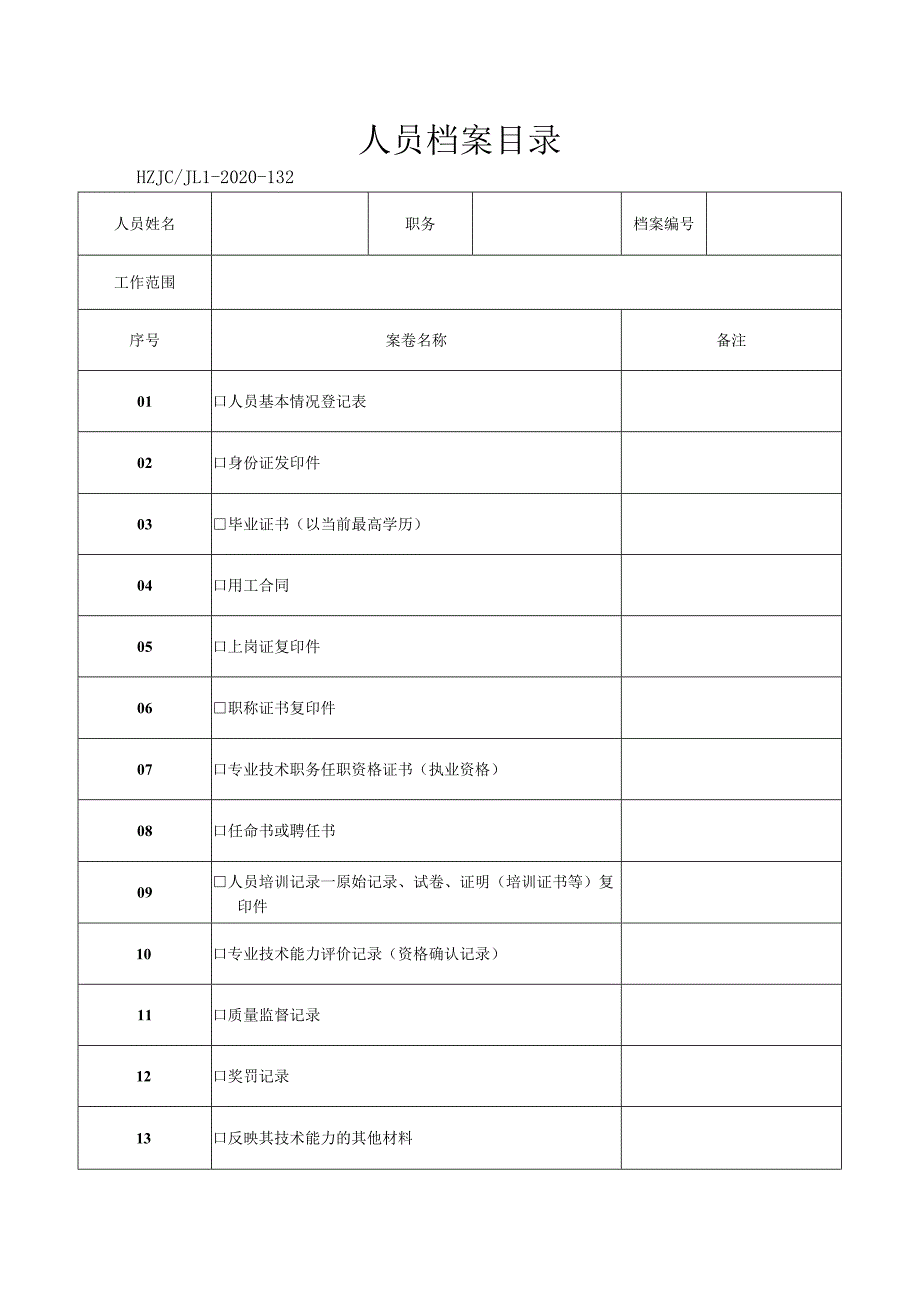 132人员档案目录.docx_第1页