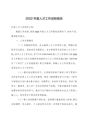 2022年度人才工作述职报告.docx
