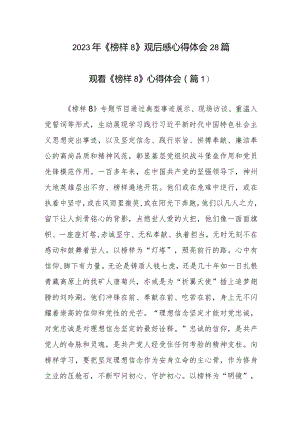2023年《榜样8》观后感心得体会28篇.docx