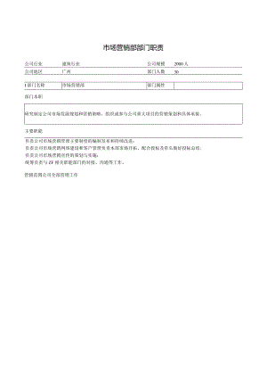 市场营销部部门职责.docx